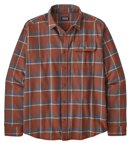 Patagonia Mens LS Cotton in Conversion LW Fjord Flannel Shirt Patagonia Mens LS Cotton in Conversion LW Fjord Flannel Shirt Farbe / color: graft sisu brown ()