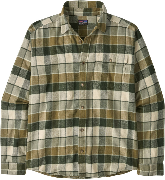 Patagonia Mens LS Cotton in Conversion LW Fjord Flannel Shirt Patagonia Mens LS Cotton in Conversion LW Fjord Flannel Shirt Farbe / color: rocky/old growth green ()