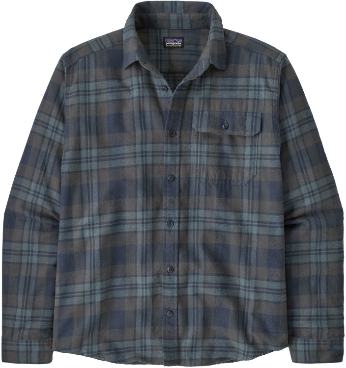 Patagonia Mens LS Cotton in Conversion LW Fjord Flannel Shirt Patagonia Mens LS Cotton in Conversion LW Fjord Flannel Shirt Farbe / color: paw/smolder blue ()
