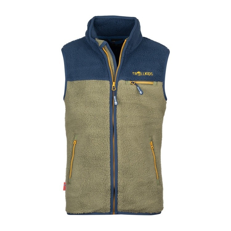 Trollkids Kids Hemsedal Vest Trollkids Kids Hemsedal Vest Farbe / color: moss/mystic blue/golden yellow ()