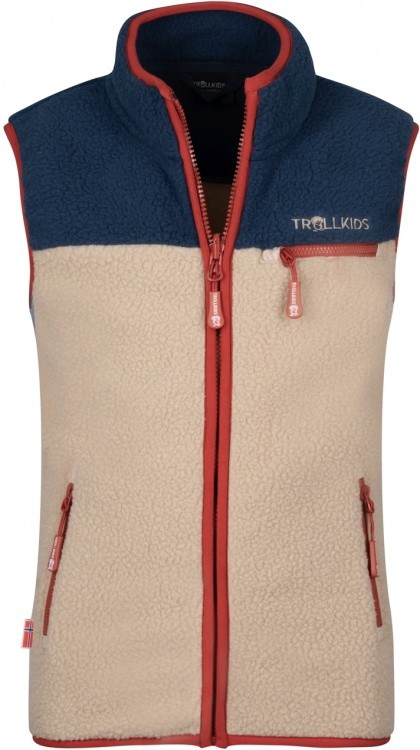 Trollkids Kids Hemsedal Vest Trollkids Kids Hemsedal Vest Farbe / color: desert/mystic blue/red clay ()