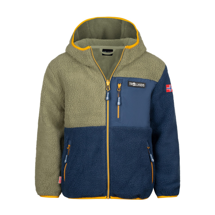 Trollkids Kids Aurlandsfjord Jacket Trollkids Kids Aurlandsfjord Jacket Farbe / color: moss/mystic blue/golden yellow ()