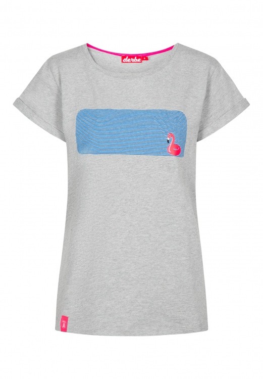 Derbe T-Shirt Flash Flamingo Women Derbe T-Shirt Flash Flamingo Women Farbe / color: grey melange ()