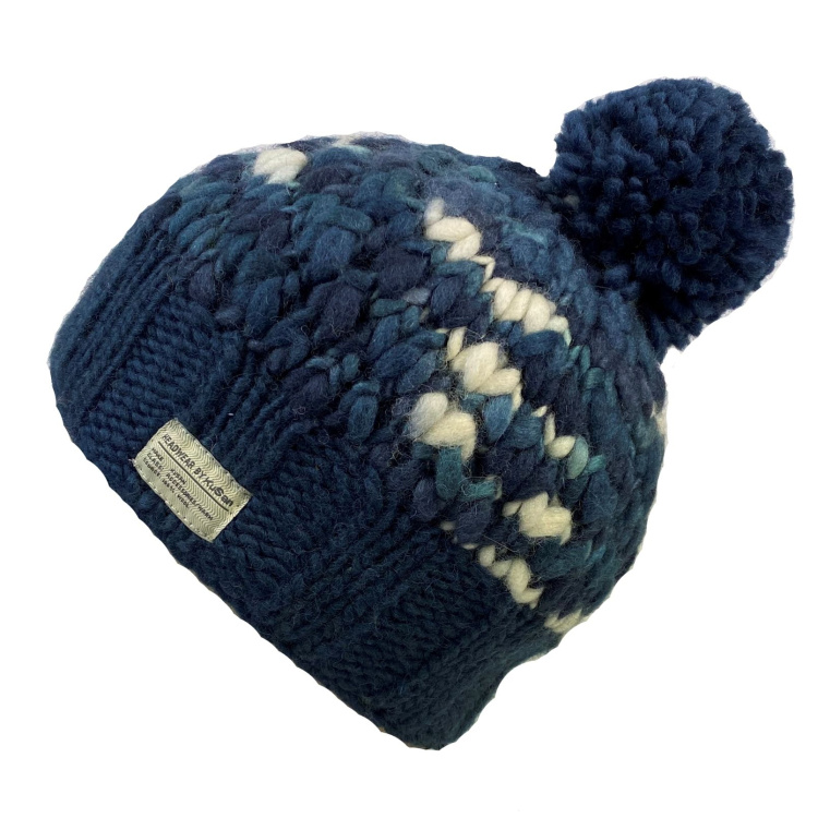 KuSan Bobble Hat Uneven Yarn SP KuSan Bobble Hat Uneven Yarn SP Farbe / color: navy ()