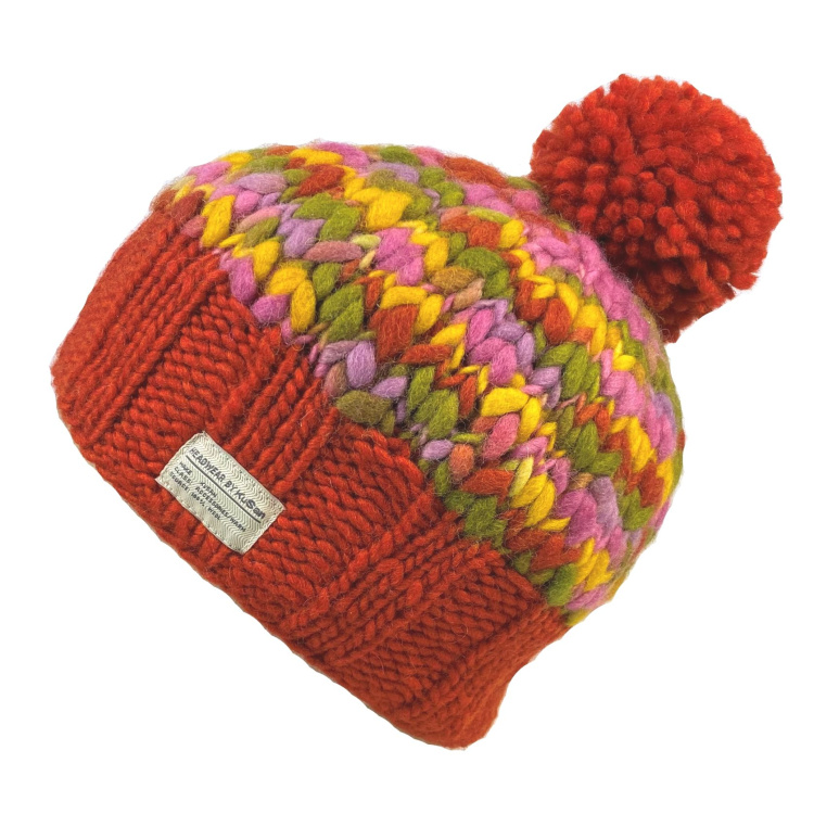 KuSan Bobble Hat Uneven Yarn SP KuSan Bobble Hat Uneven Yarn SP Farbe / color: orange ()