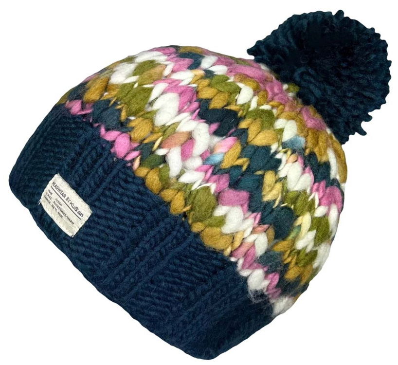 KuSan Bobble Hat Uneven Yarn SP KuSan Bobble Hat Uneven Yarn SP Farbe / color: teal ()