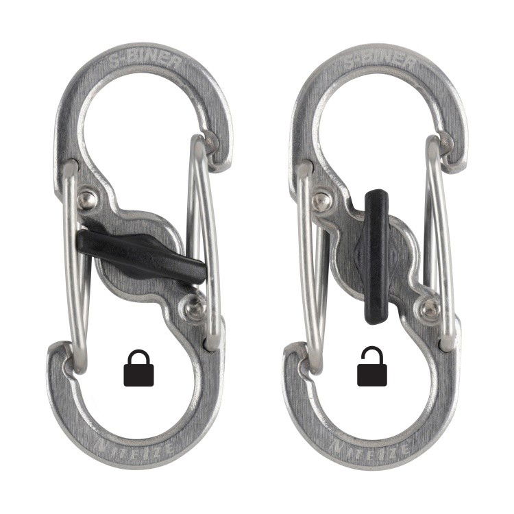 Nite Ize S-Biner Edelstahl Microlock 2er Set | Unterwegs