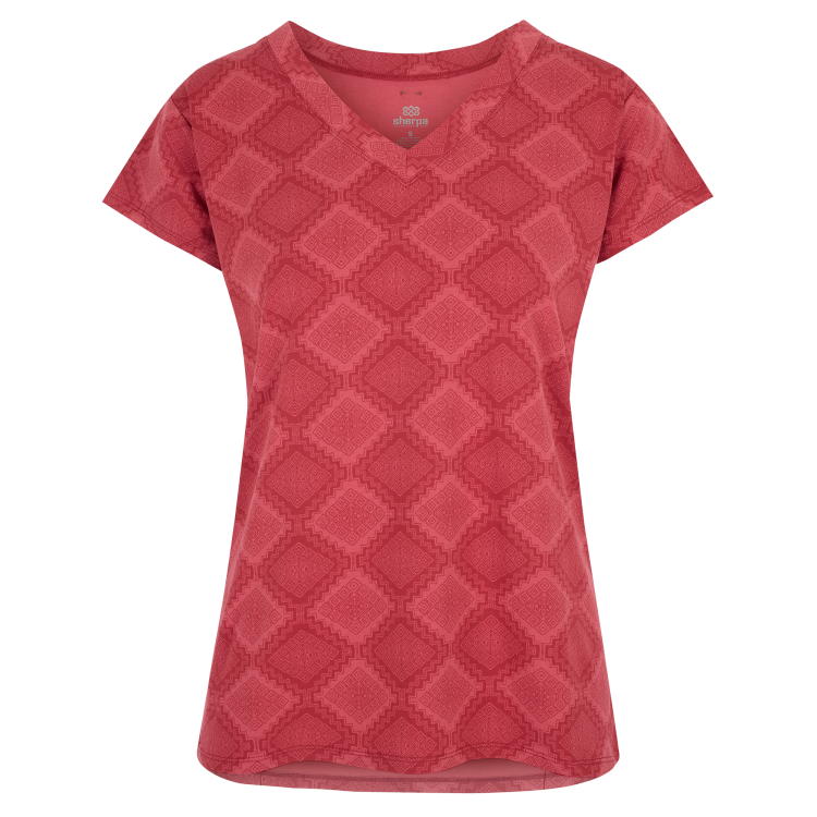 Sherpa Adventure Gear Neha V-Neck Tee Sherpa Adventure Gear Neha V-Neck Tee Farbe / color: mineral red barely there ()
