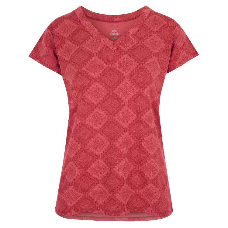 Sherpa Adventure Gear Neha V-Neck Tee Sherpa Adventure Gear Neha V-Neck Tee Farbe / color: mineral red barely there ()