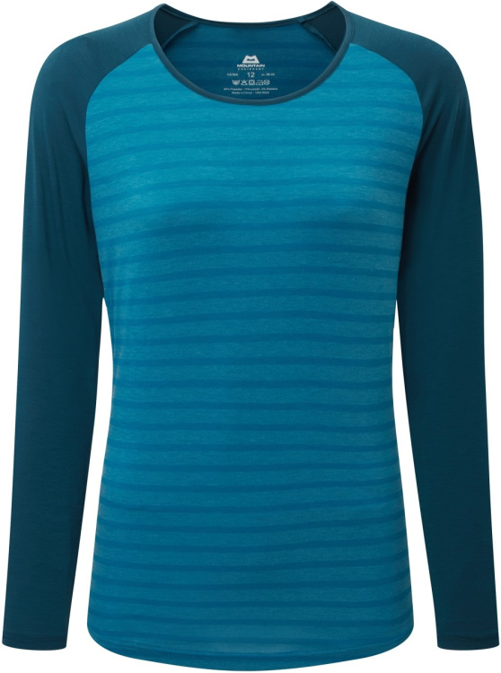 Mountain Equipment Redline LS Tee Womens Mountain Equipment Redline LS Tee Womens Farbe / color: alto blue stripe/majolica ()