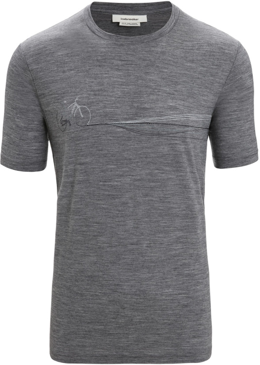 Icebreaker Tech Lite II SS Tee Cadence Paths Icebreaker Tech Lite II SS Tee Cadence Paths Farbe / color: gritstone heather ()