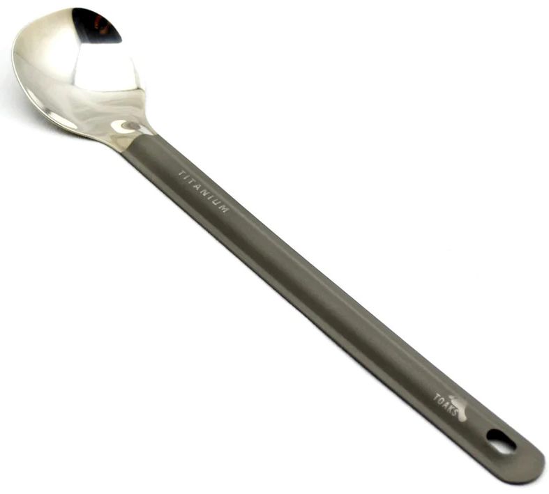 TOAKS Titanium Long Handle Spoon w Polished Bowl TOAKS Titanium Long Handle Spoon w Polished Bowl Details ()