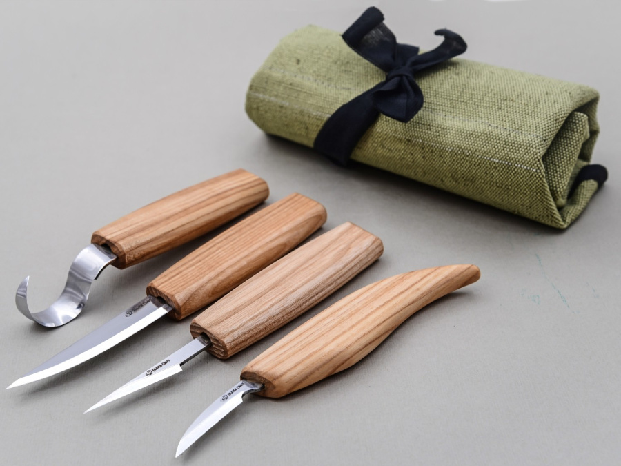 BeaverCraft Schnitzmesser 4er Set mit Etui BeaverCraft Schnitzmesser 4er Set mit Etui  ()