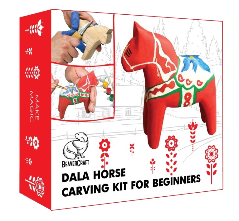 BeaverCraft Schnitzset Dala Horse BeaverCraft Schnitzset Dala Horse  ()