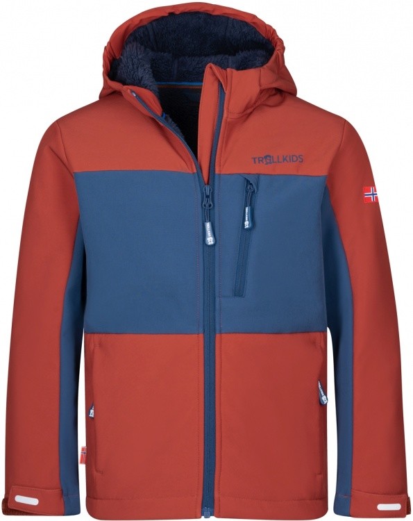 Trollkids Kids Bergsfjord Winter Softshell Jacket Trollkids Kids Bergsfjord Winter Softshell Jacket Farbe / color: red clay/mystic blue ()