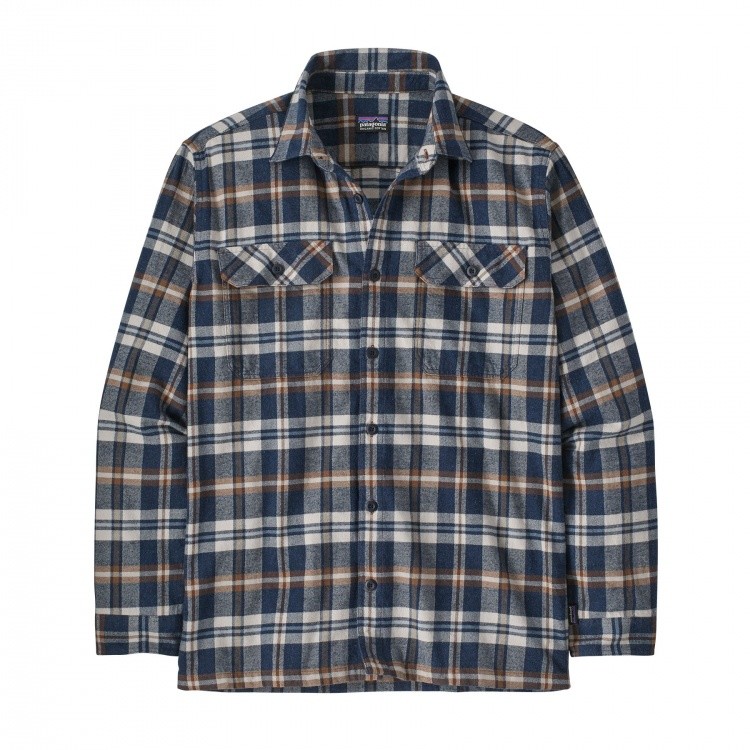 Patagonia Mens LS Organic Cotton MW Fjord Flannel Patagonia Mens LS Organic Cotton MW Fjord Flannel Farbe / color: fields new navy ()