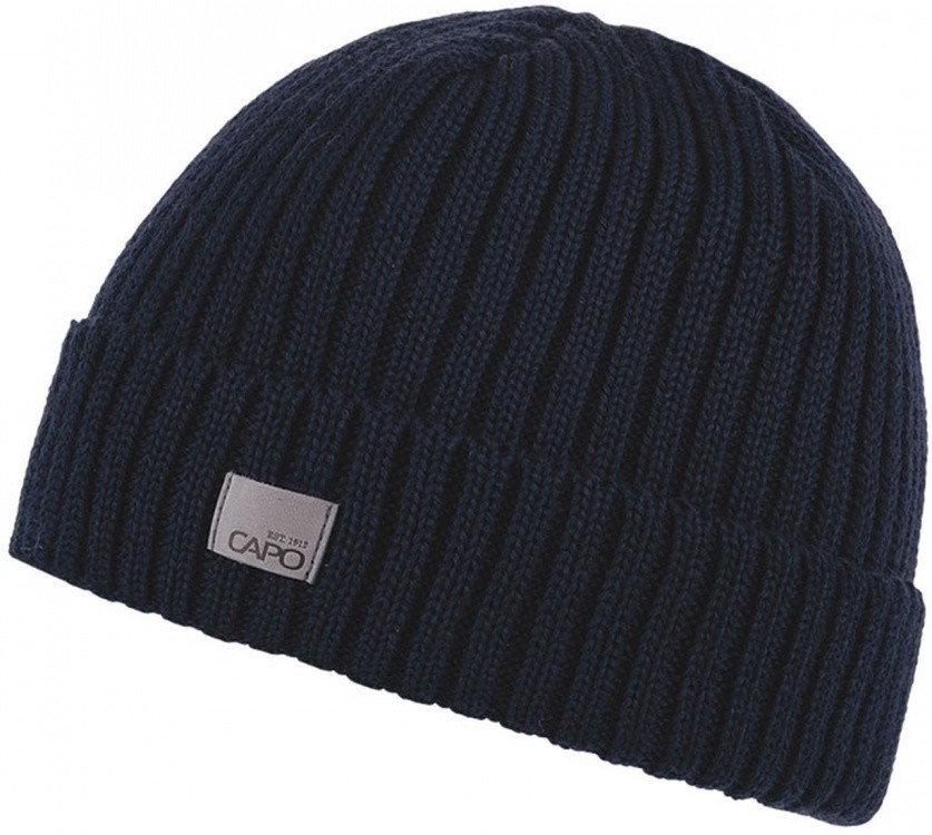 Capo Ribbed Short Wool Beanie, Full Fleece Lining Capo Ribbed Short Wool Beanie, Full Fleece Lining Farbe / color: navy ()