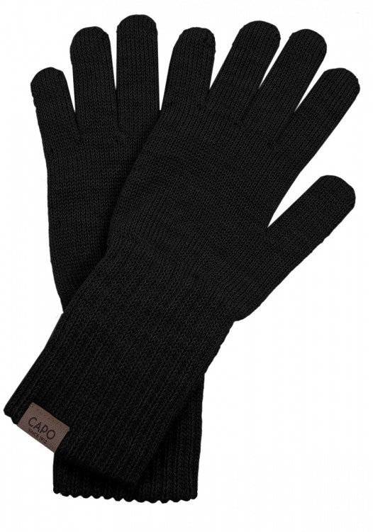 Capo Handschuh Wolle mit langer Stulpe Capo Handschuh Wolle mit langer Stulpe Farbe / color: black ()