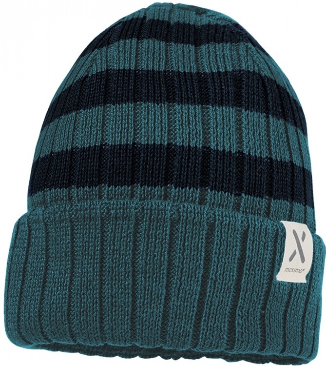 maximo Kids Hat With Turn Up And Stripes maximo Kids Hat With Turn Up And Stripes Farbe / color: petrol ()
