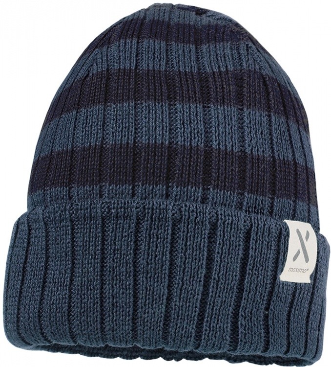 maximo Kids Hat With Turn Up And Stripes maximo Kids Hat With Turn Up And Stripes Farbe / color: navy ()