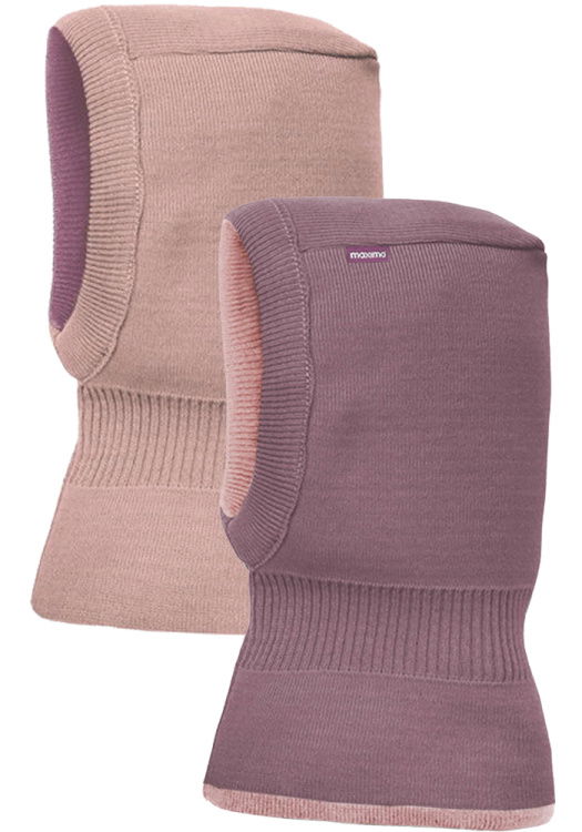 maximo Kinderschlupfmütze Merino 2-farbig maximo Kinderschlupfmütze Merino 2-farbig Farbe / color: rose taupe/hellmauve ()