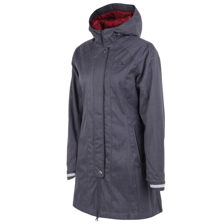 Tatonka Floy Womens Hooded Bike Coat Tatonka Floy Womens Hooded Bike Coat Farbe / color: grey blue ()