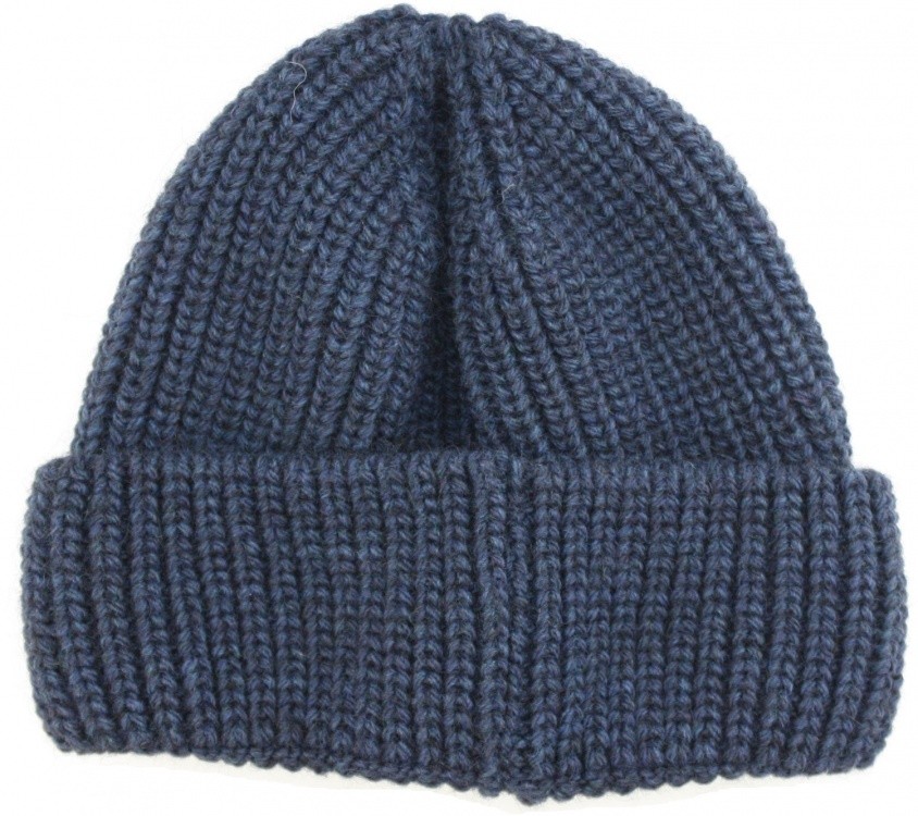 Leuchtfeuer Strickmütze Alpaka mit Umschlag Leuchtfeuer Strickmütze Alpaka mit Umschlag Farbe / color: navy ()