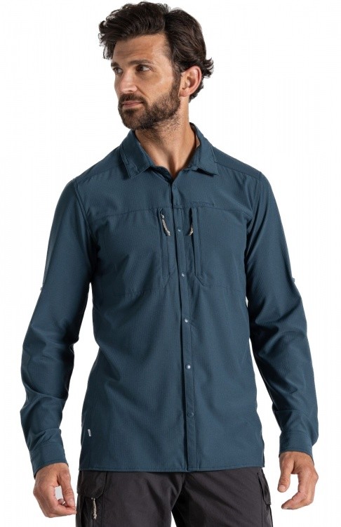 Craghoppers NosiLife Pro Long Sleeved Shirt V Craghoppers NosiLife Pro Long Sleeved Shirt V Farbe / color: blue stone ()