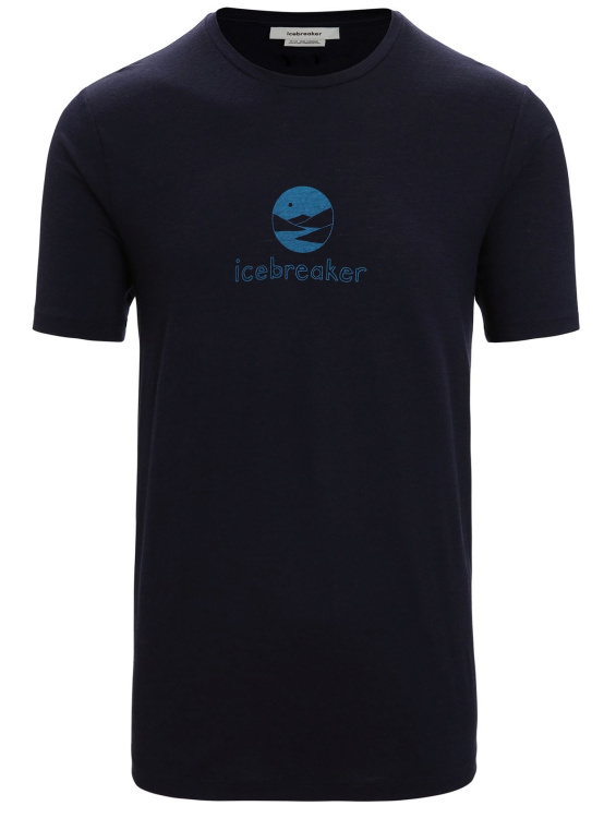 Icebreaker Mens Tech Lite II SS Tee Essential Logo Icebreaker Mens Tech Lite II SS Tee Essential Logo Farbe / color: midnight navy ()