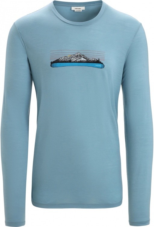 Icebreaker Mens Tech Lite II LS Tee Ski Fields Icebreaker Mens Tech Lite II LS Tee Ski Fields Farbe / color: astral blue ()