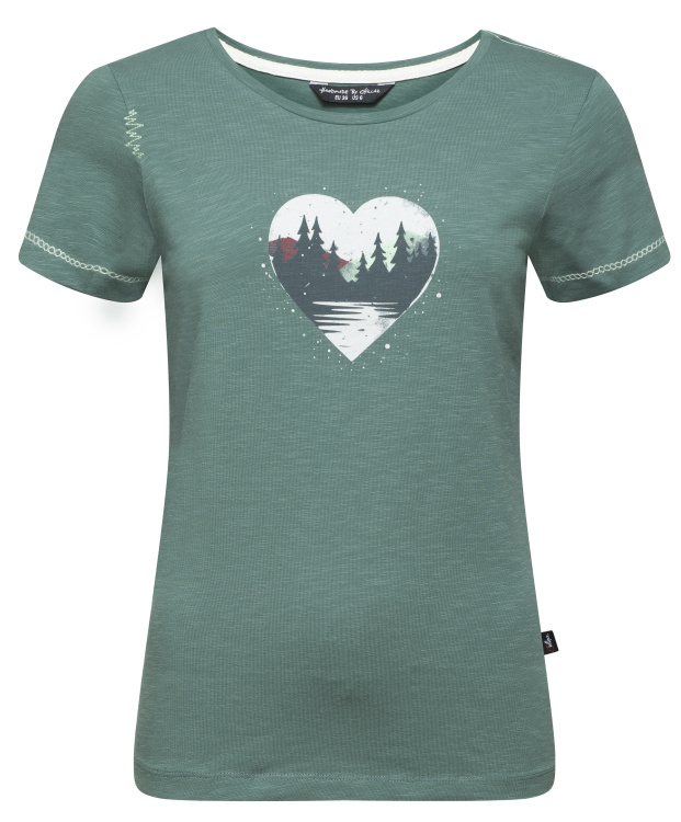 Chillaz Gandia Mountain Heart T-Shirt Women Chillaz Gandia Mountain Heart T-Shirt Women Farbe / color: green ()