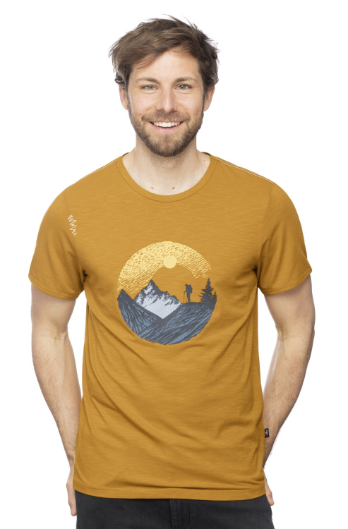 Chillaz Time Outdoors T-Shirt Men Chillaz Time Outdoors T-Shirt Men Detailansicht / details, Farbe / color: curry ()