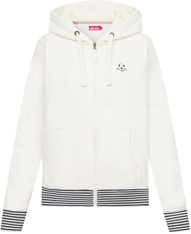 Derbe Zip Hoodie Robbenschnute Striped Women Derbe Zip Hoodie Robbenschnute Striped Women Farbe / color: offwhite ()