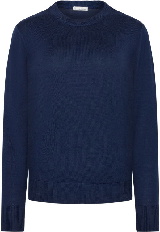 KnowledgeCotton Apparel Fine Merino Crew Neck Women KnowledgeCotton Apparel Fine Merino Crew Neck Women Farbe / color: total eclipse ()