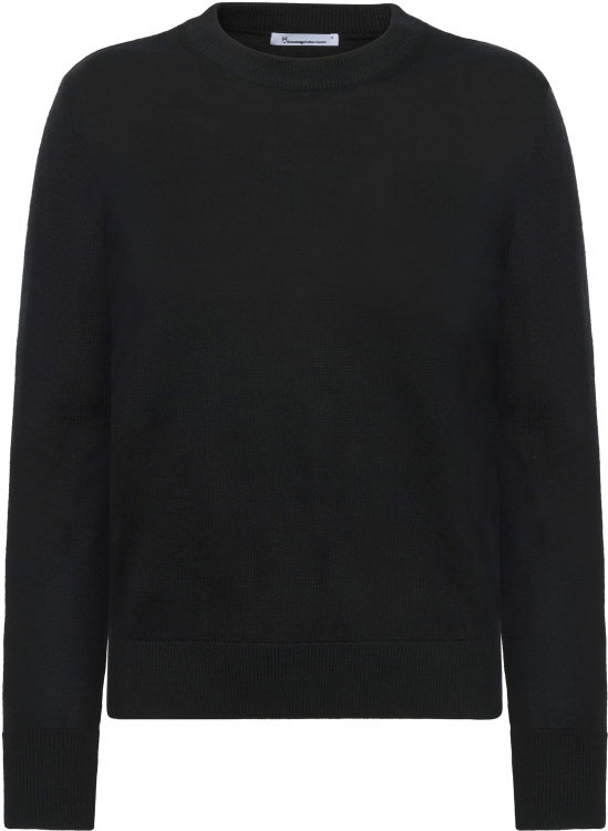 KnowledgeCotton Apparel Fine Merino Crew Neck Women KnowledgeCotton Apparel Fine Merino Crew Neck Women Farbe / color: black jet ()