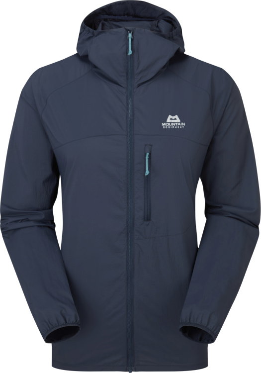 Mountain Equipment Aerofoil Hooded Womens Jacket Mountain Equipment Aerofoil Hooded Womens Jacket Farbe / color: blue nights ()