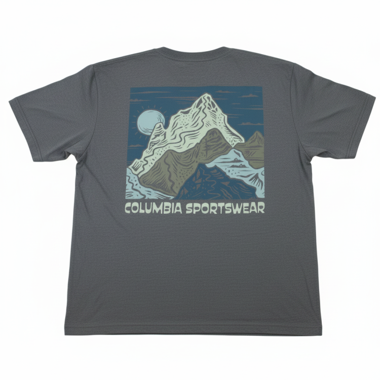 Columbia CSC Outdoor Back Graphic Tee Columbia CSC Outdoor Back Graphic Tee Farbe / color: city grey heather/sunscape ()
