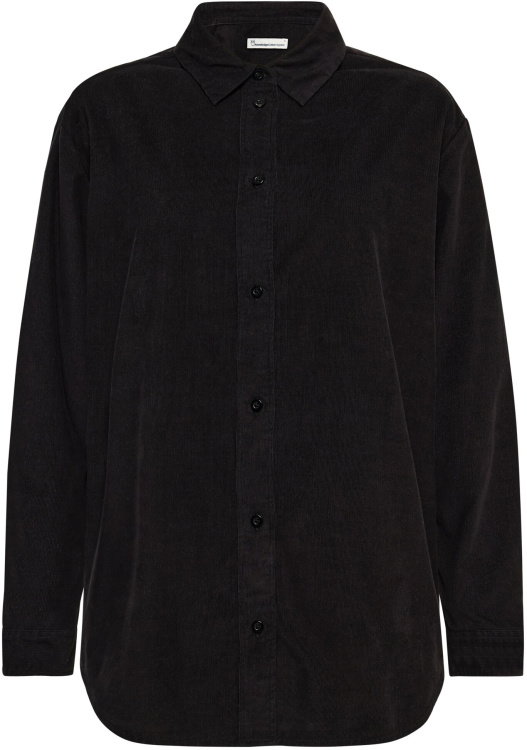 KnowledgeCotton Apparel Vega Relaxed Corduroy Shirt Women KnowledgeCotton Apparel Vega Relaxed Corduroy Shirt Women Farbe / color: black jet ()