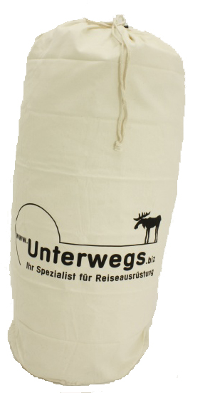 Unterwegs Schlafsack-Aufbewahrungsbeutel Baumwolle mit Logo Unterwegs Schlafsack-Aufbewahrungsbeutel Baumwolle mit Logo Farbe / color: unterwegs ()