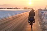 Radtour im Winter durch Schweden