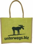 Unterwegs Jutetasche