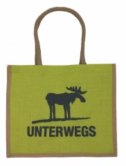 Unterwegs Jutetasche