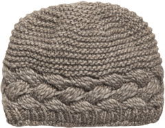 Strickmtze Alpaka Zopf