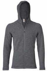 Jacke mit Kapuze Merino Wollfleece