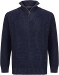 Reefer Ribbed Zip Neck Sweater Men