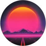 80s sunset-lila