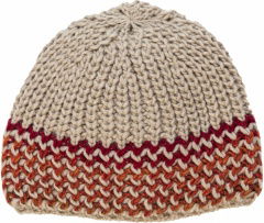 Strickmtze Zickzackstreifen
