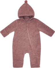 GOTS Wollfleece Baby Overall mit Reiverschluss